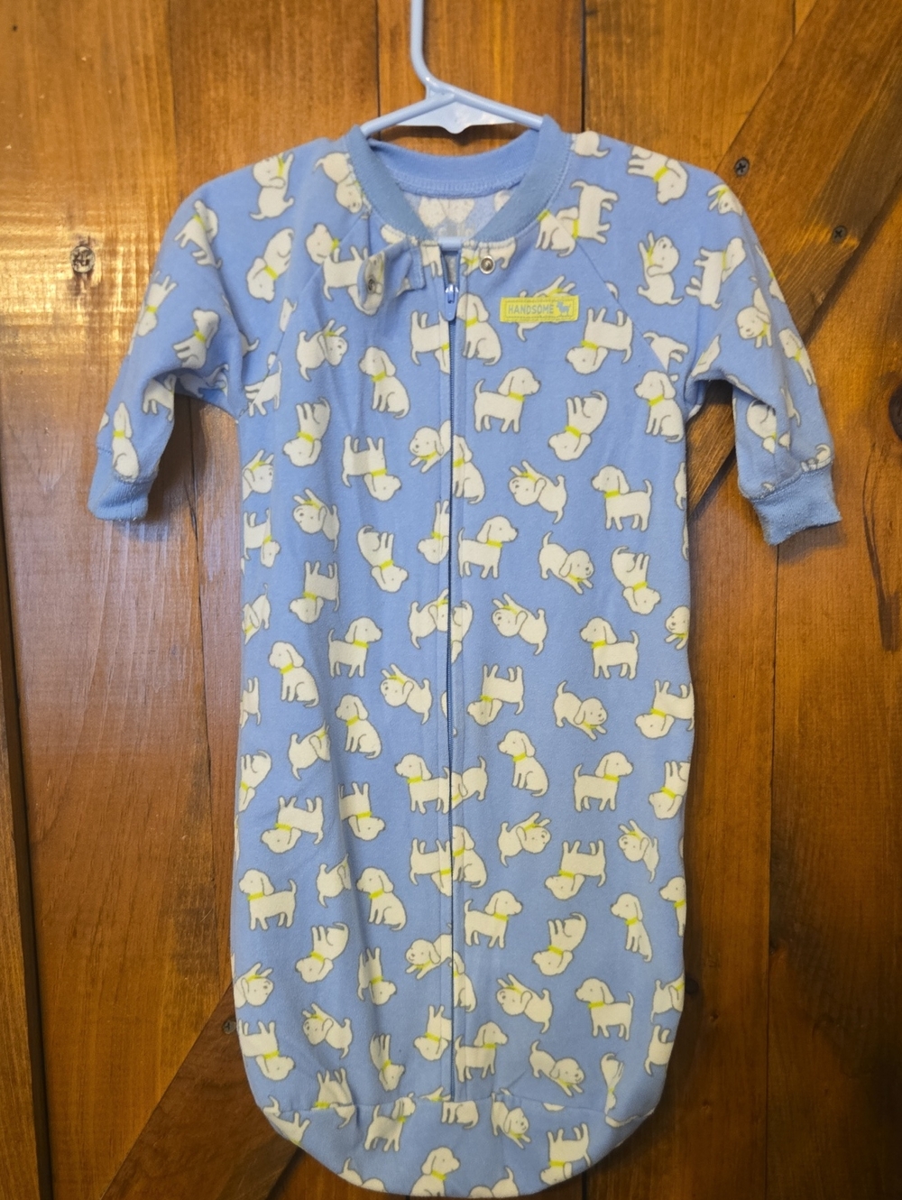 Blue Baby Puppy Print Sleep Gown - Unbranded